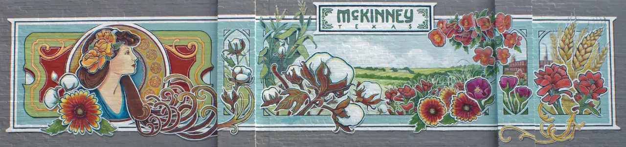 McKinney Mural on the Cadillac Pizza building