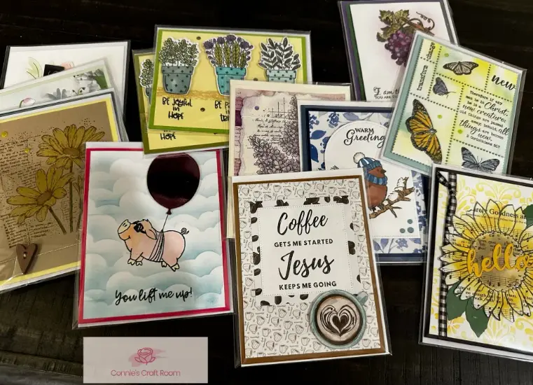 Cards laid out on a table