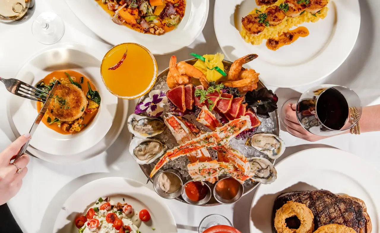 seafood spread at Rick's CHophouse