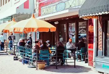 Layered eatery patio