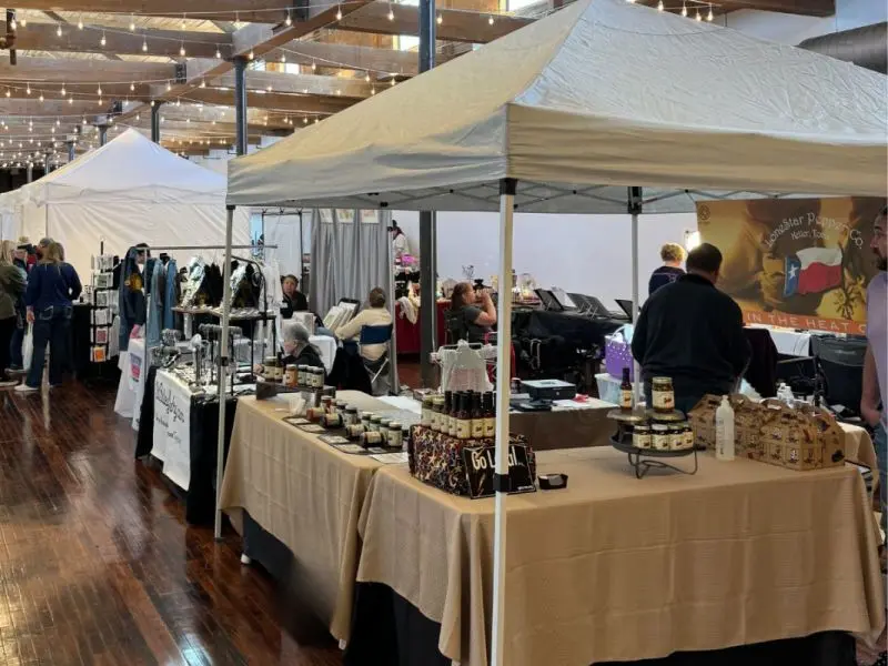 Booth at a shopping market