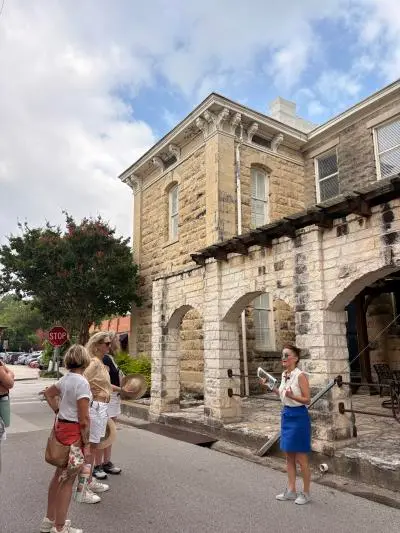 People on a tour of Downtown McKinney