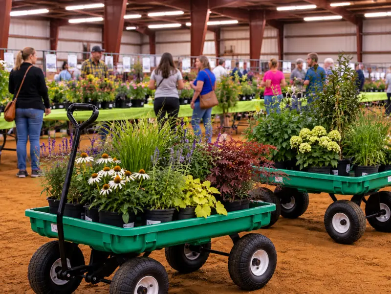 Plants in a wagon
