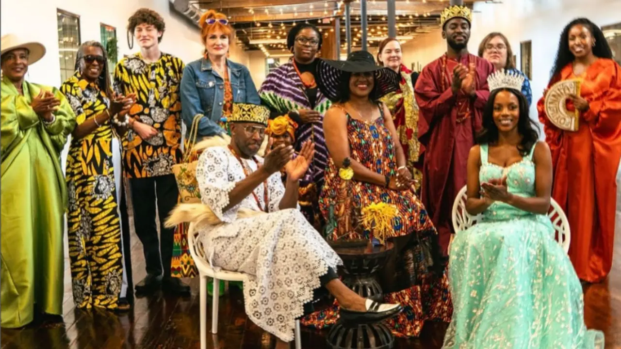 A group of women seated and standing.