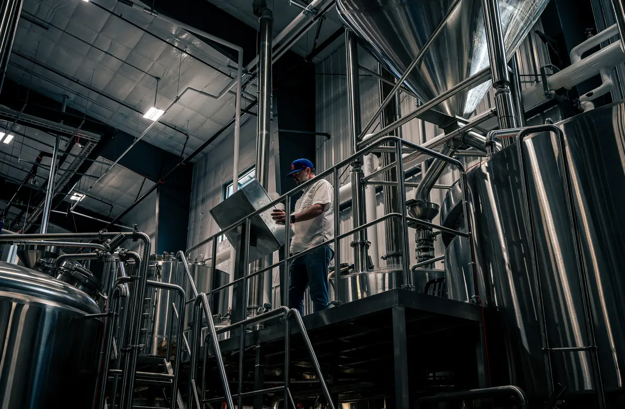 Behind the scenes in a brewery
