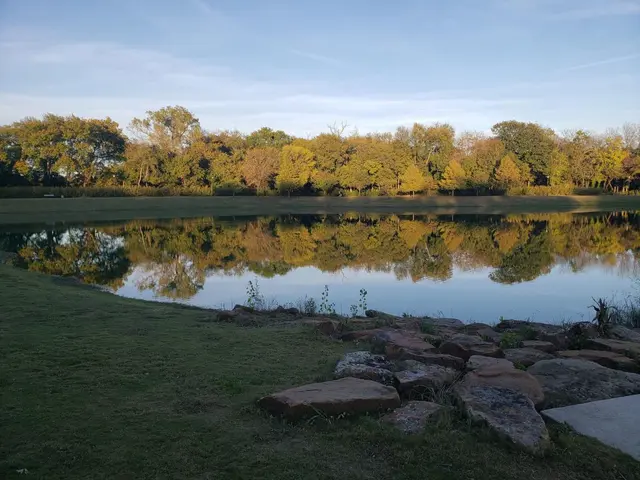 Kayaks on the water at a McKinney park