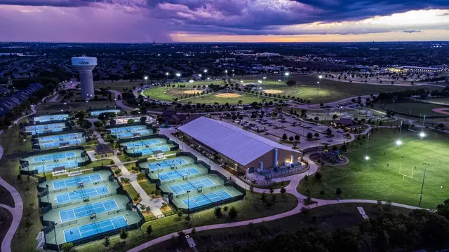 Aerial view of McKinney sports facilities