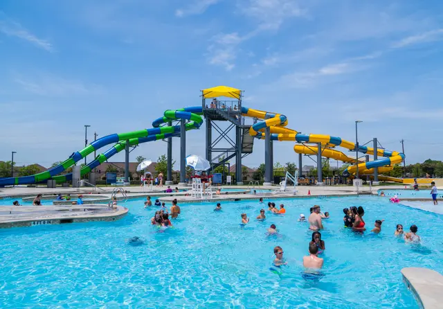 Kids at summer camp in the pool at the Apex Centre